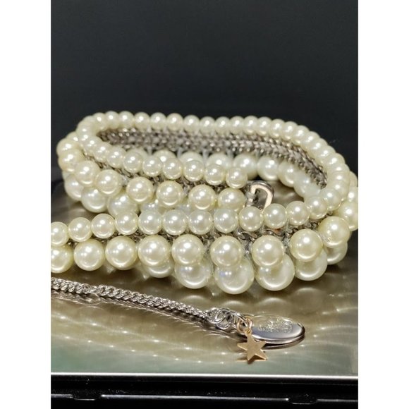 Rada' Italian made Exquisite Choker Adjustable Pearl 3 String